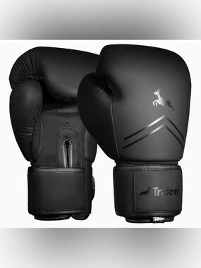 Women's Black Boxing Gloves - Secure Wrist Support
